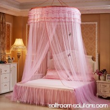 Dome Bed Net Mosquito Netting Luxury Breathable Quick Easy Installation Hanging Round Bed Canopy Princess Mosquito Net Romantic Lace Decorative Net for Kids Girls Bedroom Home Outdoor